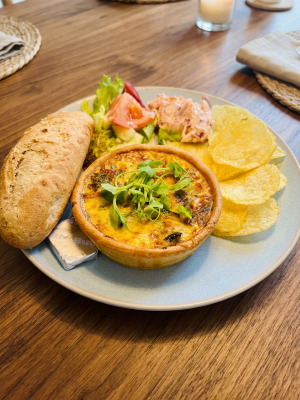 Quiche at The Tea Room at Heart of the Shires